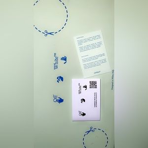 Offwhites,scan bar code for authentication,bar code comes with box &offwhite bag